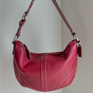 *SOLD* Coach Burgundy Red Leather Shoulder Bag Hobo